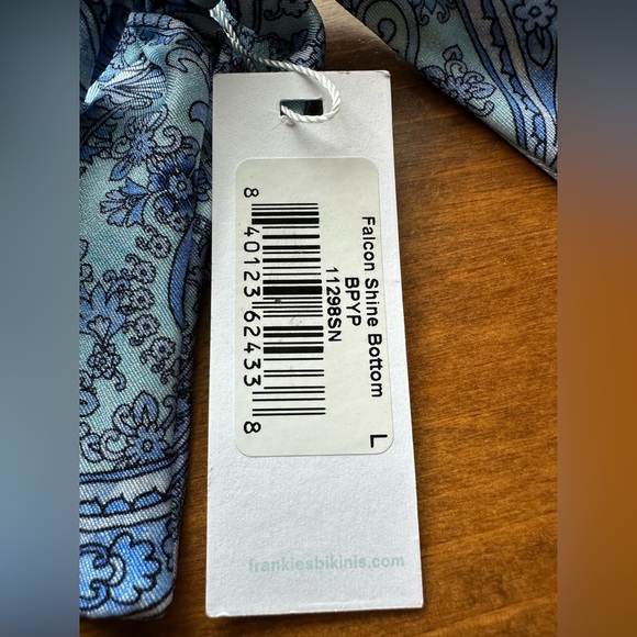 Frankie’s Bikinis Falcon Shine String‎ Bikini Bottom NWT Large Beach - Picture 6 of 8